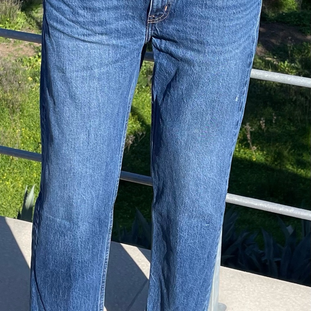 Etica Women's Cropped Blue Jeans